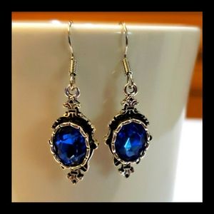 Vintage Style Fashion Sapphire Earrings